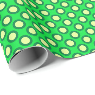Papel De Presente Pontos retrorreflectores circulados, verde esmeral