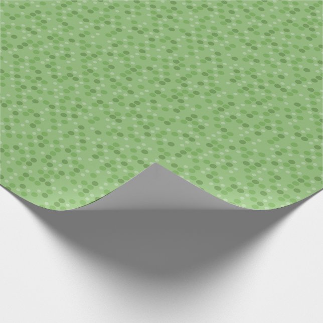 Papel De Presente Pontos Verde Claros (Ponta)