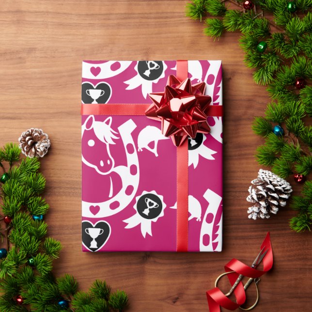 Papel De Presente Pony Dressage Home Decor (Presente de Natal)