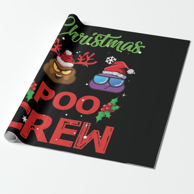 Papel De Presente Poo de Natal Emoji (Desenrolado)