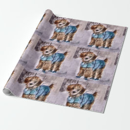 Papel De Presente Poodle Lovers Natal