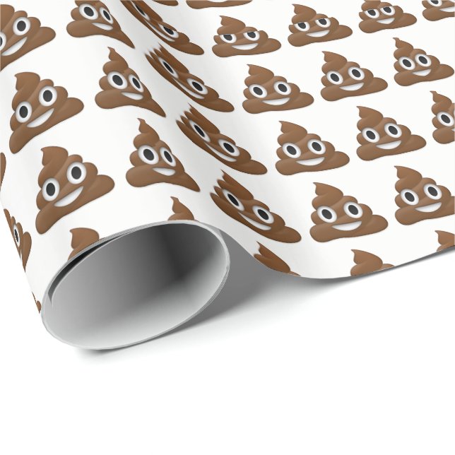 Papel De Presente Poop Emoji Wraping Paper (Ponta do rolo)