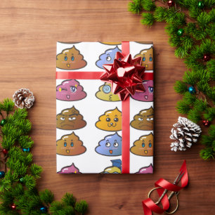 PAPEL DE PRESENTE POOP RAINBOW COLORS FUNNY WRAPPER