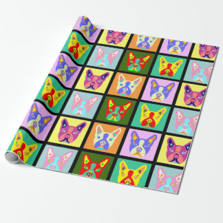 Papel De Presente Pop art de Boston Terrier