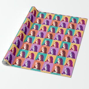 Papel De Presente Pop art do cão de montanha de Bernese