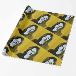 Papel De Presente Pop Art Dourado Kamala Harris