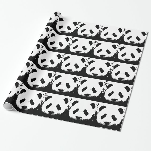 Papel De Presente Pop Art Panda Wraping Paper (Desenrolado)
