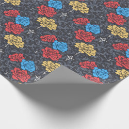 Papel De Presente Pop Art Peonies Floral Wrapping Paper