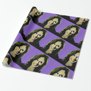 Papel De Presente Pop Art Purple Kamala Harris