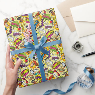 Papel De Presente Pop Art Quic Burst Wrappaper