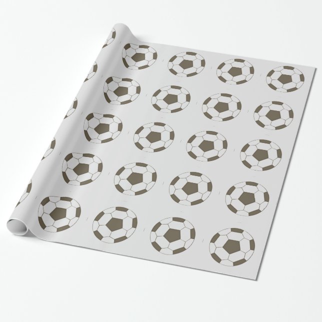 Papel De Presente Pop de Arte da Bola de Futebol (Desenrolado)