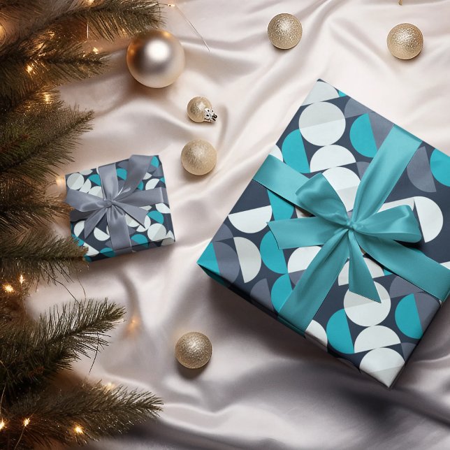 Papel De Presente Pop Decor (blue semicircle birthday packing gift wrap,gift wrapping paper,return gift wrap paper,paper gift)