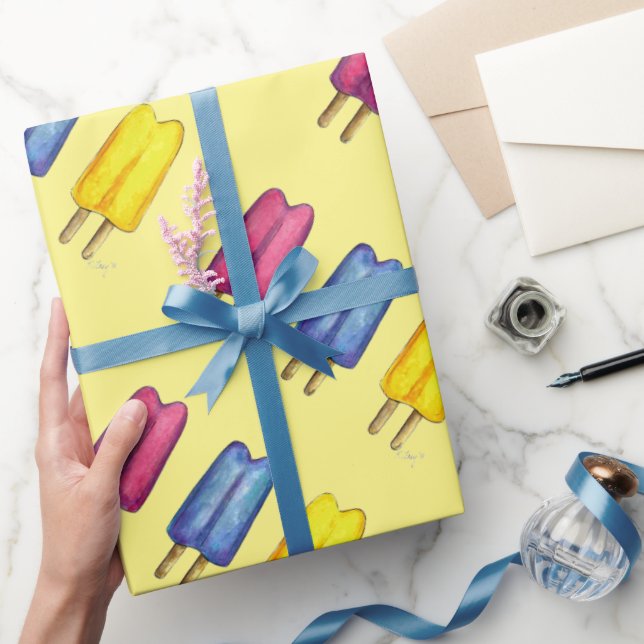 Papel De Presente Pop Gêmeos Picles Ice Lolly Lollies Summertime (Presentear)