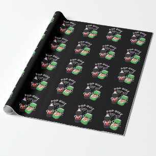 Papel De Presente Pop Quiz Engraçado Soda Pop Pun Dark BG