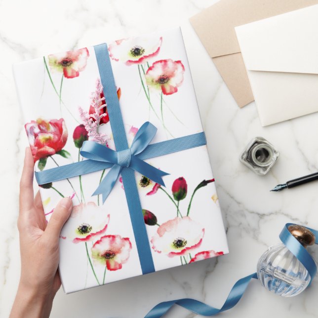 Papel De Presente Pópia Padrão Em Branco (Presentear)
