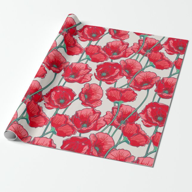 Papel De Presente Poppies (Desenrolado)