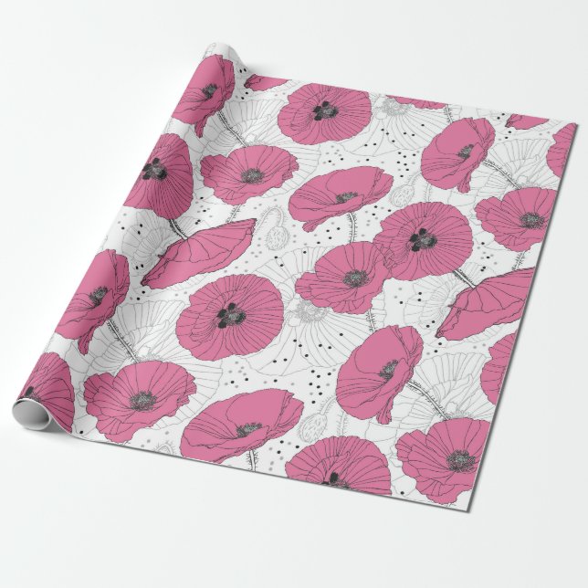 Papel De Presente Poppies (Desenrolado)