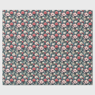 Papel De Presente Poppies Rosa bonito