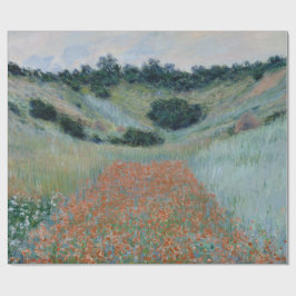 Papel De Presente Poppy Field em Hollow próximo a Giverny Monet