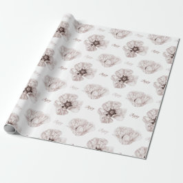 Papel De Presente Poppy Ilustrado
