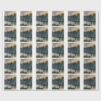 Papel De Presente Pôr do Sol Sobre um Rio
