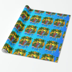 Papel De Presente Por do sol tropical