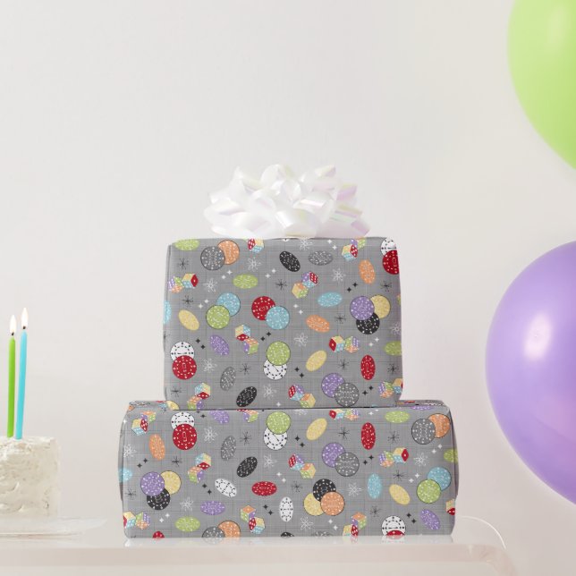 Papel De Presente Porco Casino Retro (Presentes para festas)