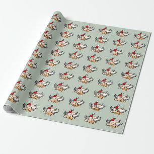 Papel De Presente Porco de Natal Voador