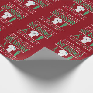 Papel De Presente Porco Groomer, Suéter de Natal Feio