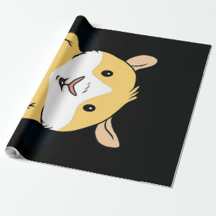 Papel De Presente Porco-guineal Presentes Amarelos De Gato De Suí