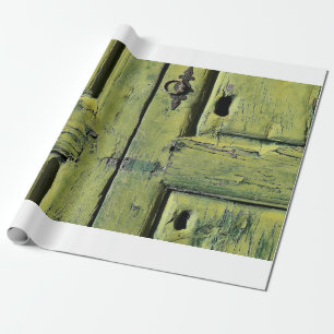 Papel De Presente Porta de 2 painéis de madeira marrom fechada