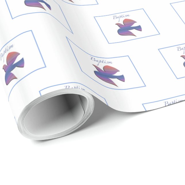 Papel De Presente Porta de batismo adulto personalizável (Ponta do rolo)