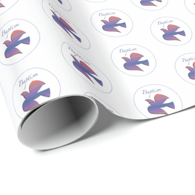 Papel De Presente Porta de batismo adulto personalizável (Ponta do rolo)