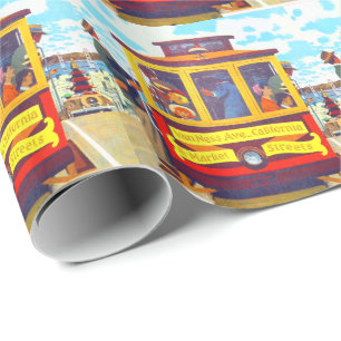 Papel De Presente Portão do Ouro do Carro na Califórnia em São Fr