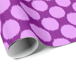 Papel De Presente Portas Ikat gigantes, orquídea e roxo ametista