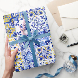 Papel De Presente Portuguese Tiles Pattern 