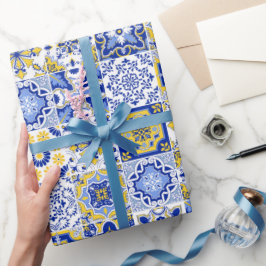 Papel De Presente Portuguese Tiles Pattern 