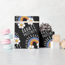 Positividade radiada | Arco-Íris e flores colorida