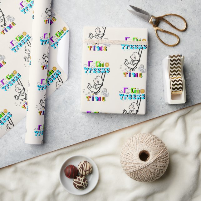 Papel De Presente Posso Congelar Tempo (Artesanato)