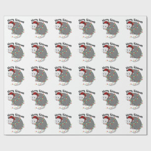 Papel De Presente Possum Come Festa Natalina Luzes Alegre Chiado