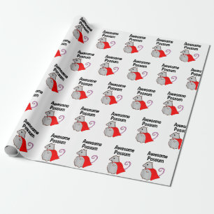 Papel De Presente Possum Incrível Divertido, Fofo. Amante de Animais