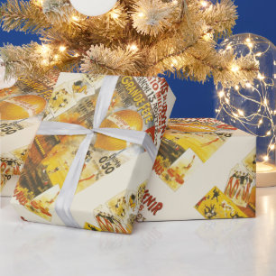 Papel De Presente Poster de Feira Antiquada de Grande Fete