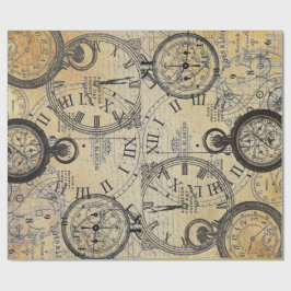 Papel De Presente Poster de Tock 60lb Decoupage do tiquetaque