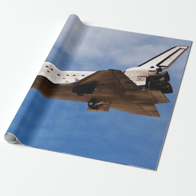 Papel De Presente Pouso do Ônibus Espacial da NASA Atlantis STS-30 (Desenrolado)
