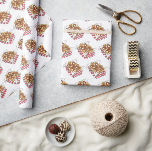 Papel De Presente Poutine Quebec Canadá Comida francesa Fries