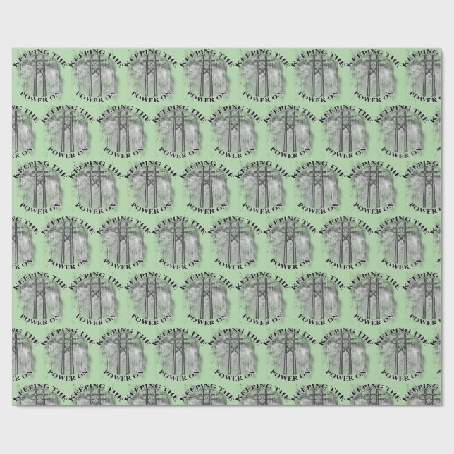 Papel De Presente Power Lineman (Aberto)