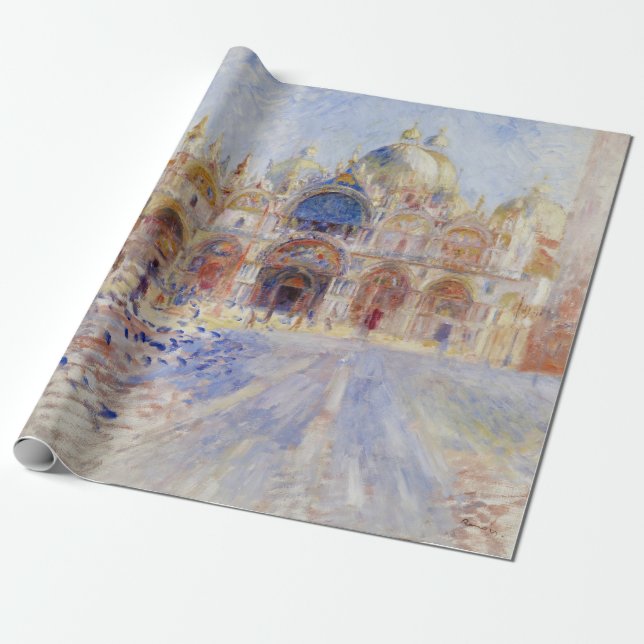 Papel De Presente Praça da rua, Veneza (Piazza San Marco) (Desenrolado)
