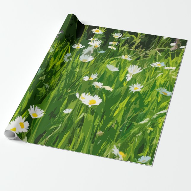 Papel De Presente Prado de flores (Desenrolado)
