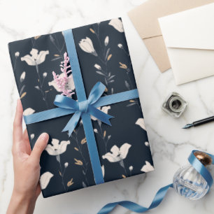 Papel De Presente prado de flores silvestres, aquarela flores silves