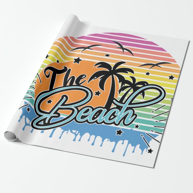 Papel De Presente Praia (Desenrolado)